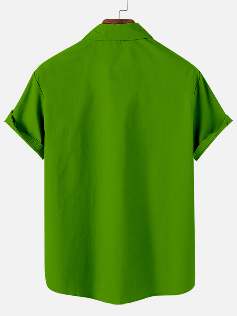 Merry Grinches Men's Short Sleeve Casual Shirt