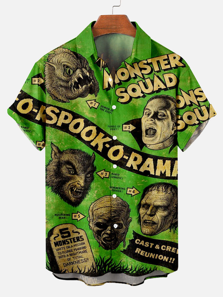 Monster Squad Men's Short Sleeve Shirt Green / M