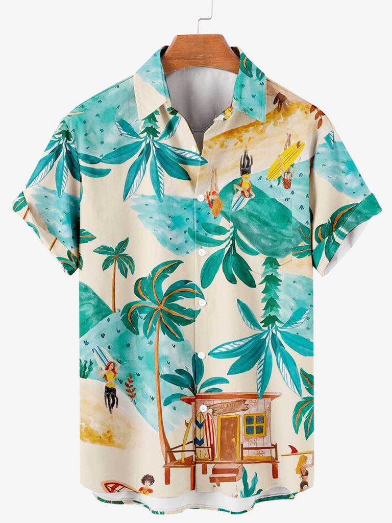 Hawaii Holiday Men's Short Sleeve Shirt Blue / M