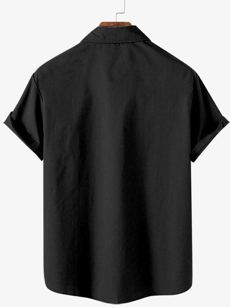 Guitar Striped Men's Short Sleeve Shirt