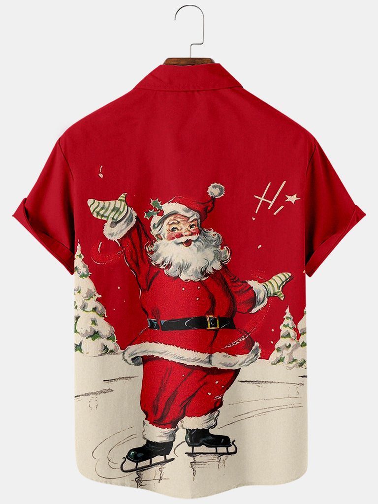 Men's Christmas Element Large Short Sleeve Shirt