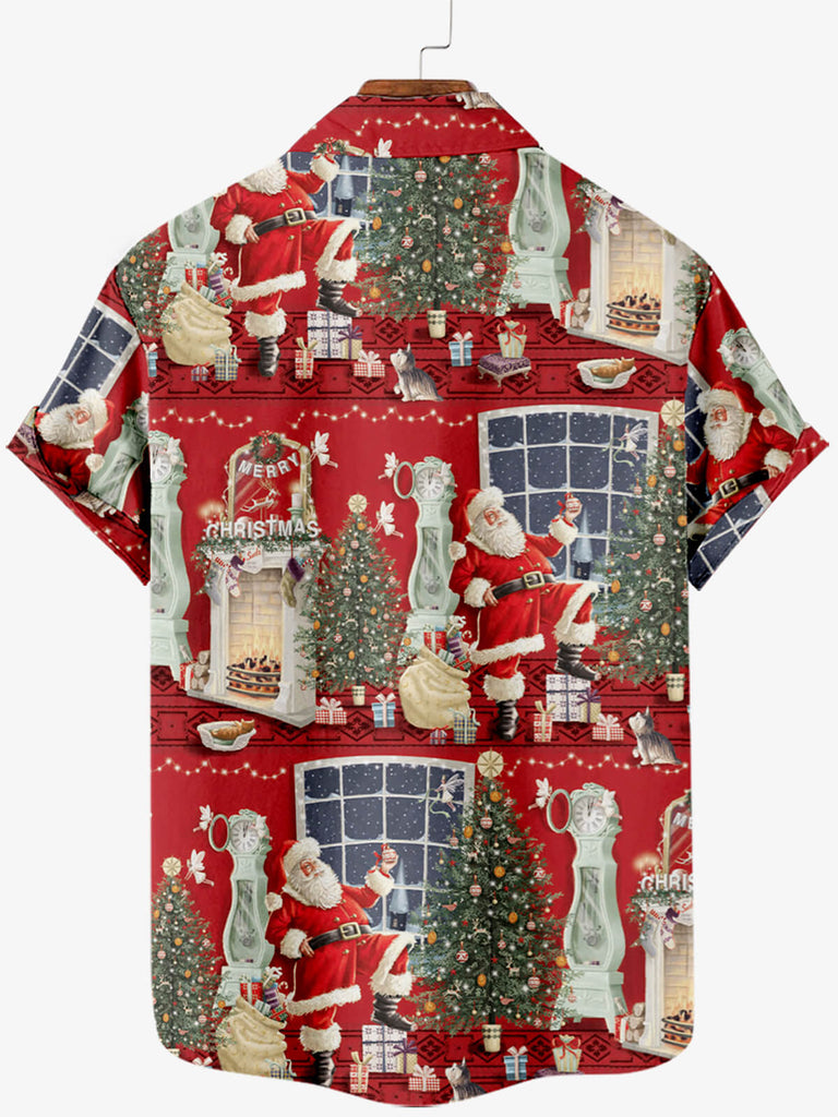 Christmas Holiday Men's Short Sleeve Shirt
