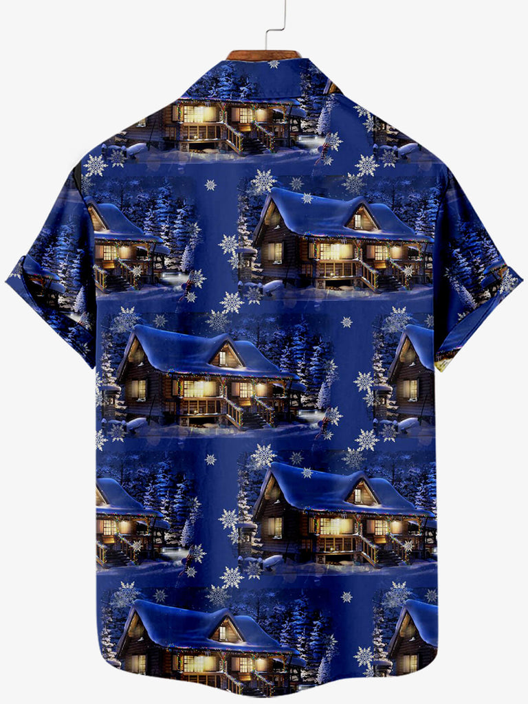 Christmas Village Men's Short Sleeve Shirt