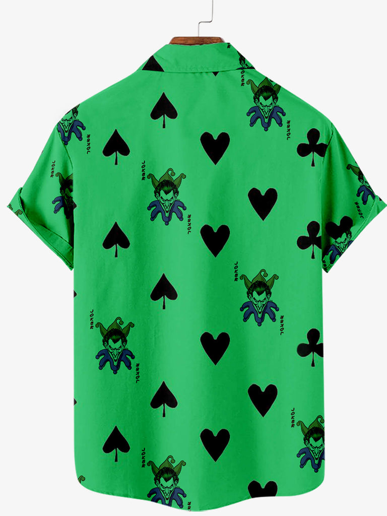Halloween Joker Men's Short Sleeve Shirt