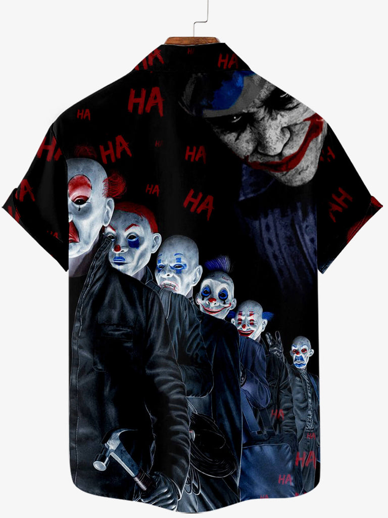 Halloween Joker Team Men's Short Sleeve Shirt