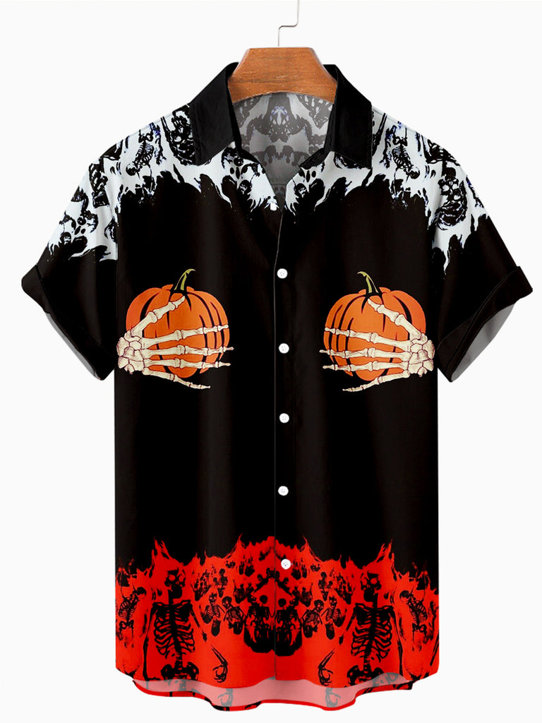 Happy Halloween Men's Short Sleeve Shirt Black / M