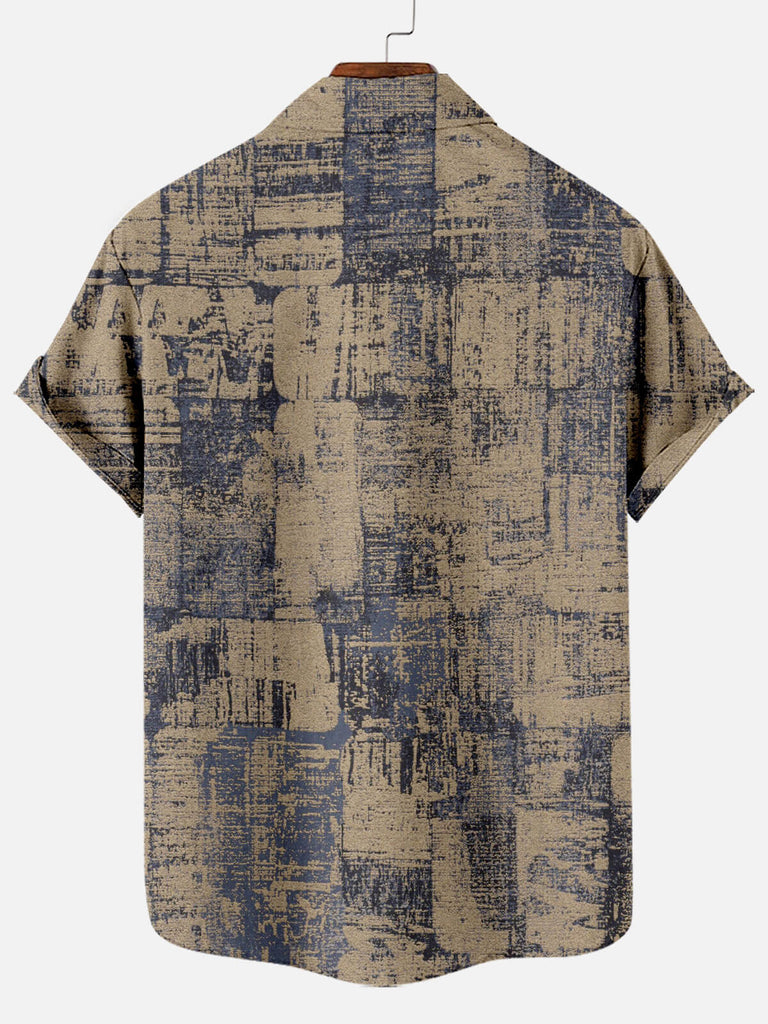 Abstract Print Men's Short Sleeve Shirt