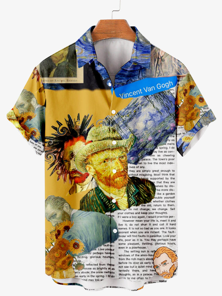 Vincent Van Gogh Men's Short Sleeve Shirt Colors / M