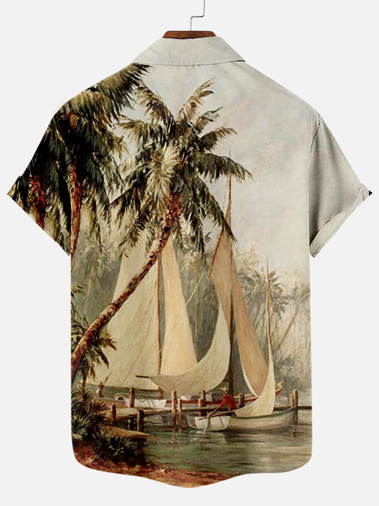 Hawaii Sailboat Men's Short Sleeve Shirt