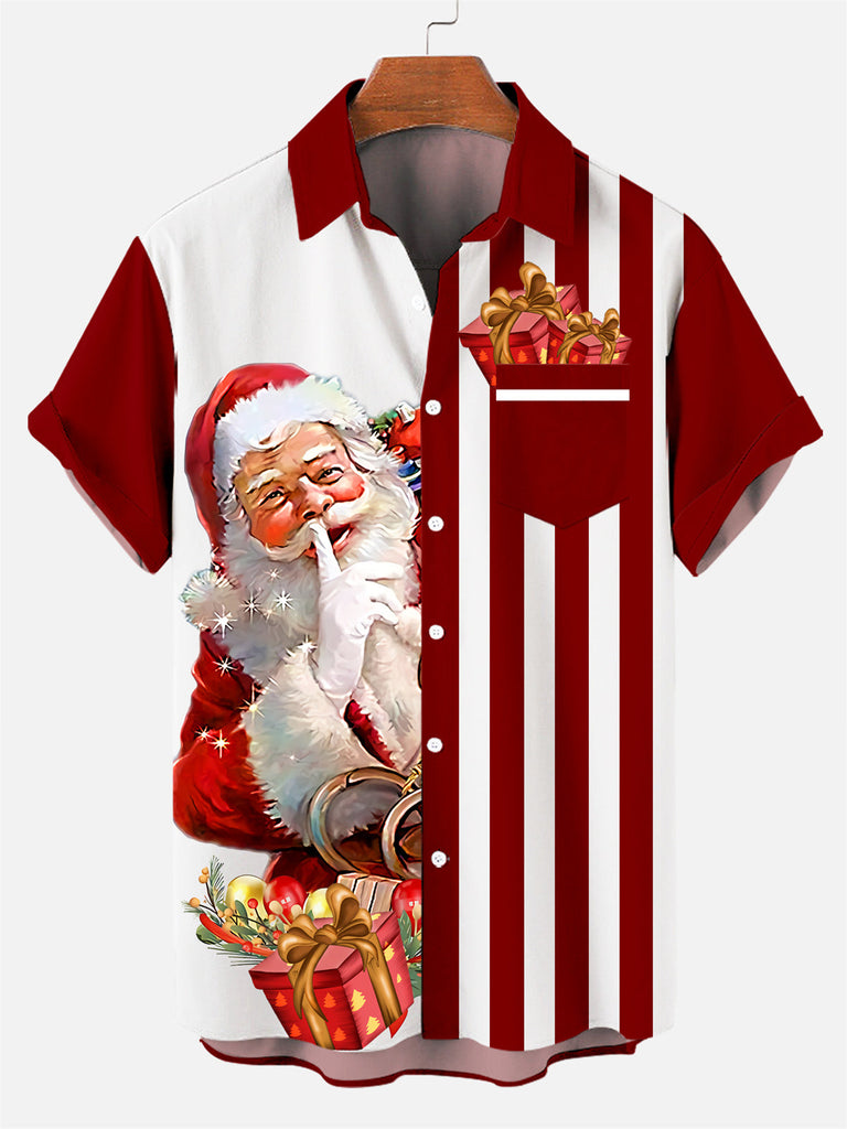 Christmas Secret Santa Gift Men's Short Sleeve Shirt Red / M