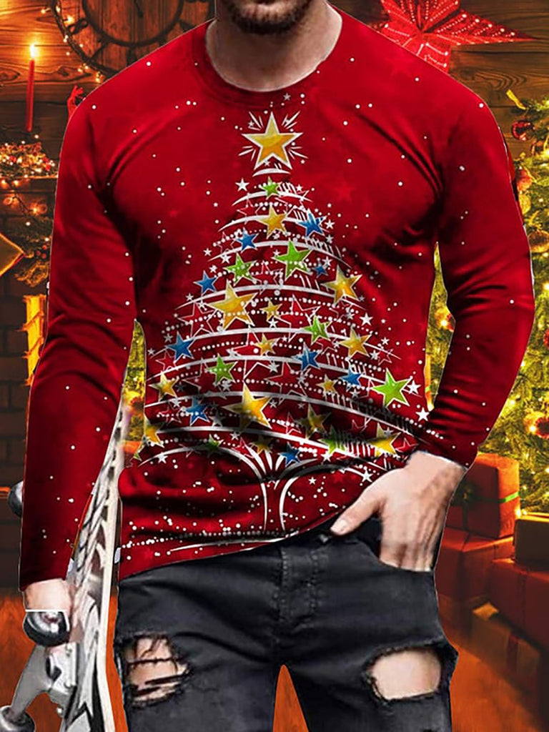 Merry Christmas Men's Long Sleeve T-Shirt Red / M