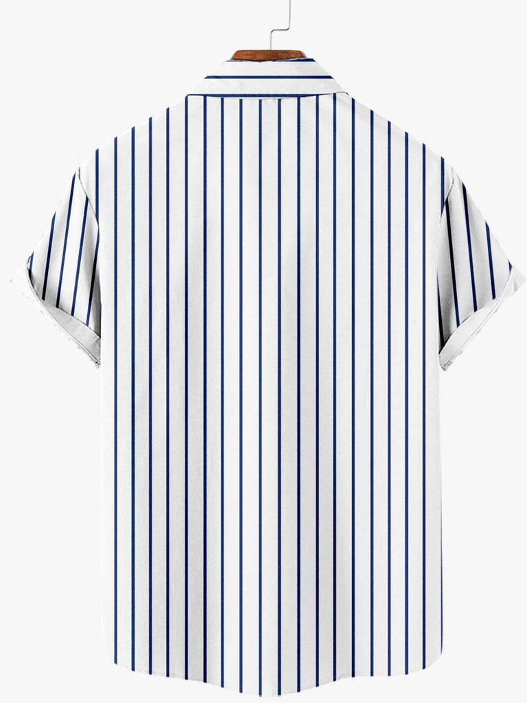 New York Yankees Striped Men's Short Sleeve Shirt