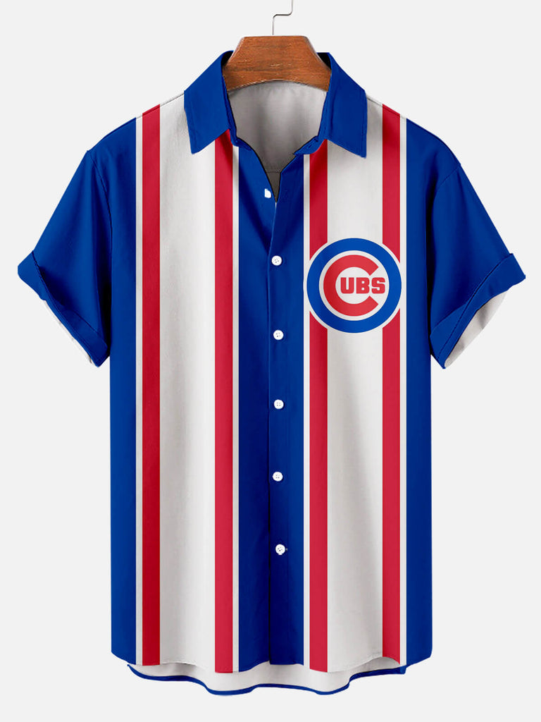 Chicago Cubs Men's Short Sleeve Shirt Blue / M