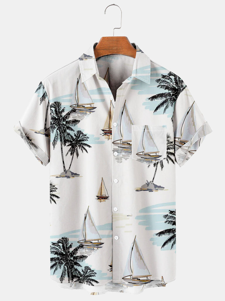 Men's Aloha Breeze White Front Button Casual Shirt White / M