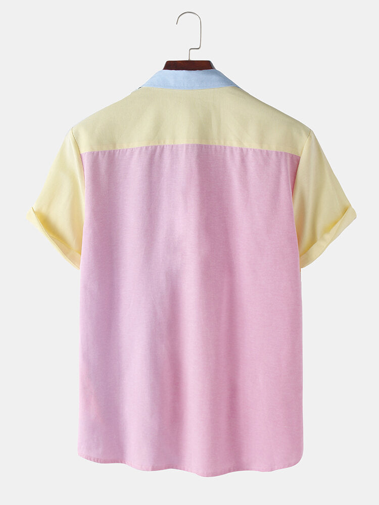 Men's Palm Tree Element Short Sleeve Shirt