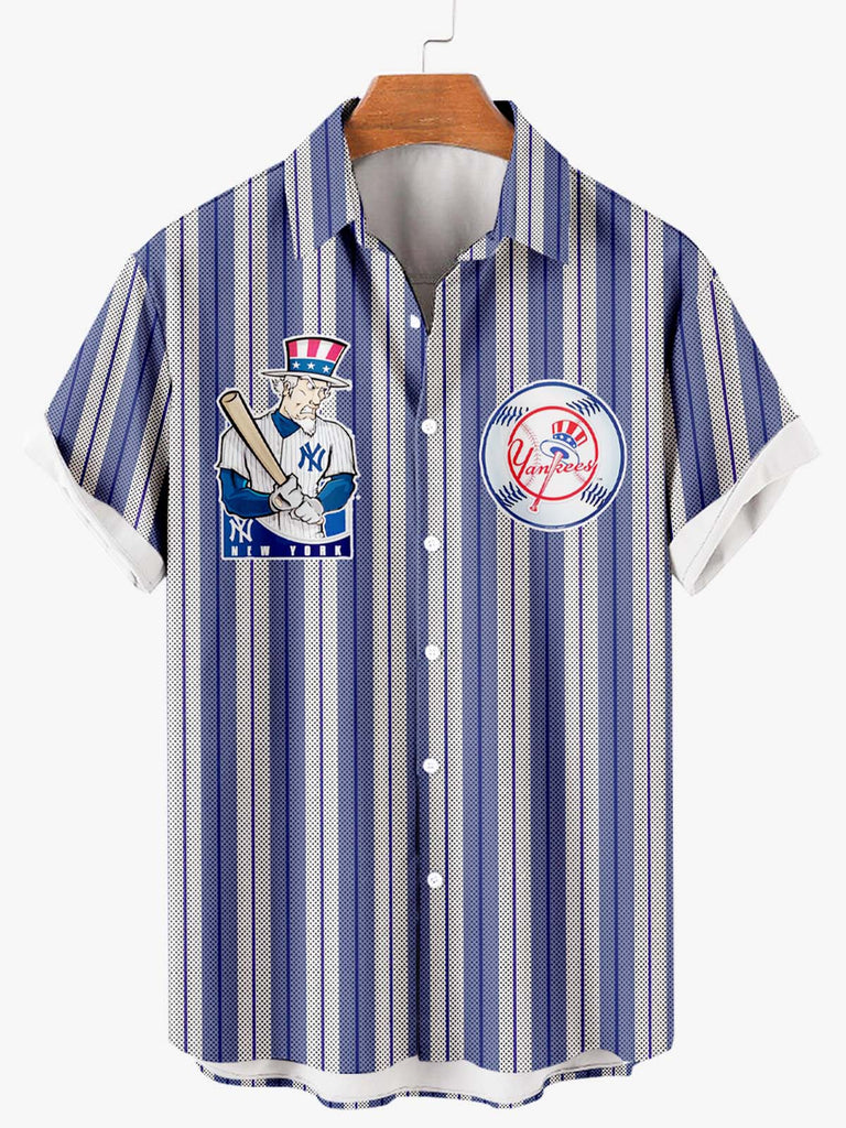 New York Yankees Men's Short Sleeve Shirt Blue / M