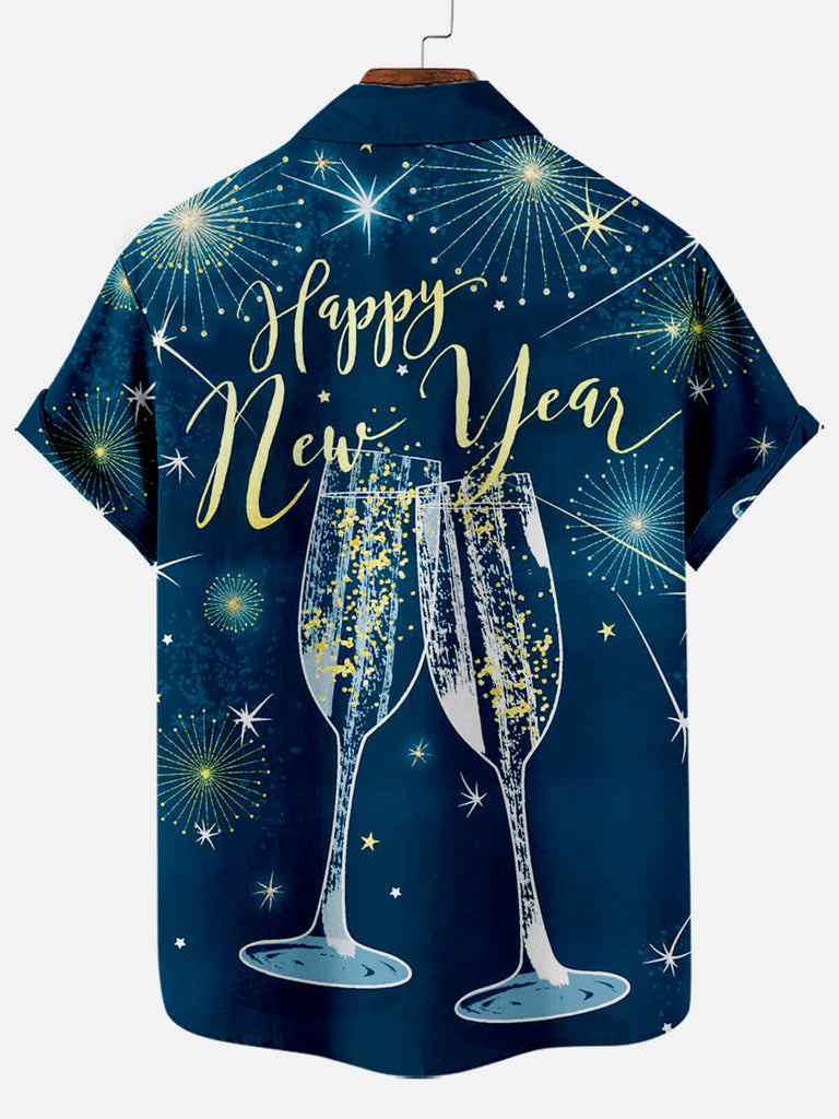 New Year Best Wishes Men's Short Sleeve Shirt