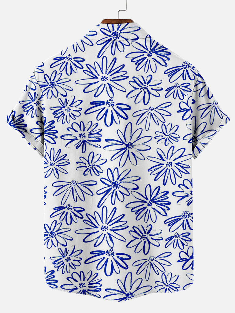 Hawaii Chrysanthemum Men's Short Sleeve Shirt