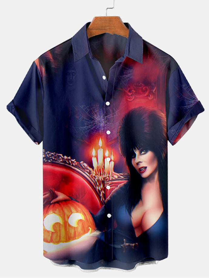 Halloween Vampire Men's Short Sleeve Shirt Colors / M