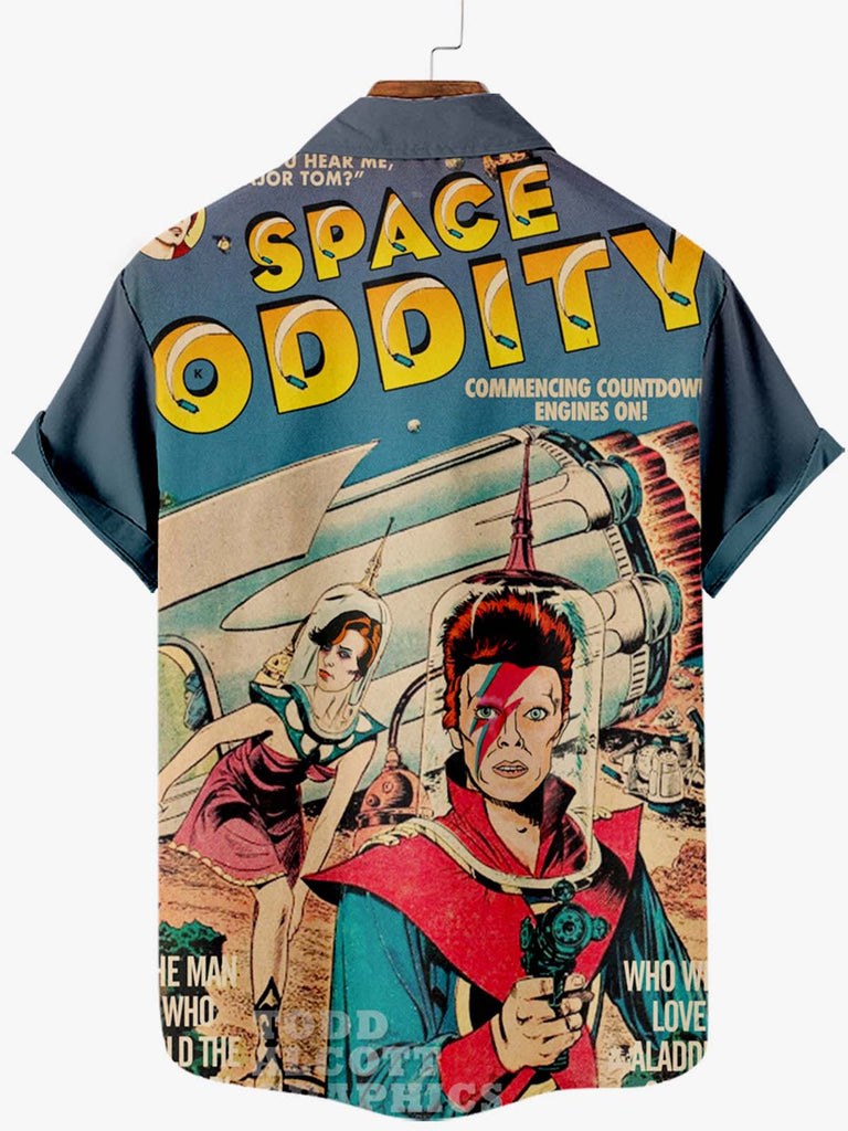 David Bowie "Space Oddity" Print Men's Shirt
