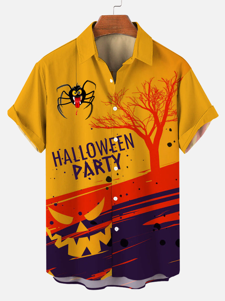 Wild Halloween Men's Short Sleeve Shirt Yellow / M
