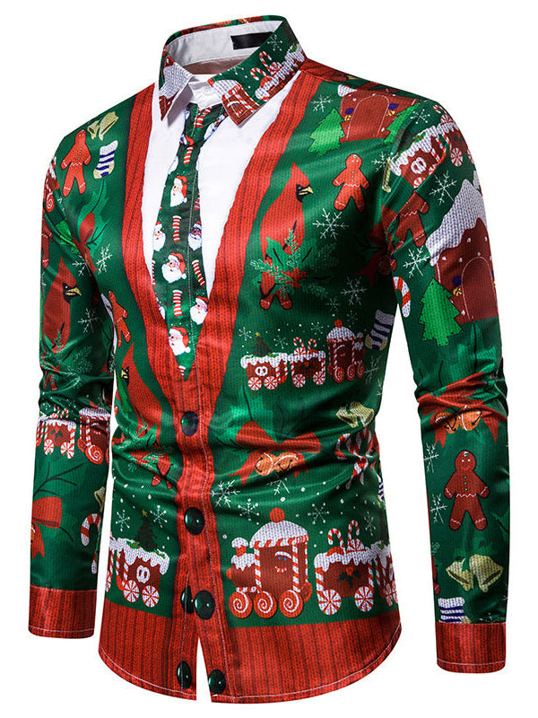 Christmas Gingerbread Men's Long Sleeve Shirt