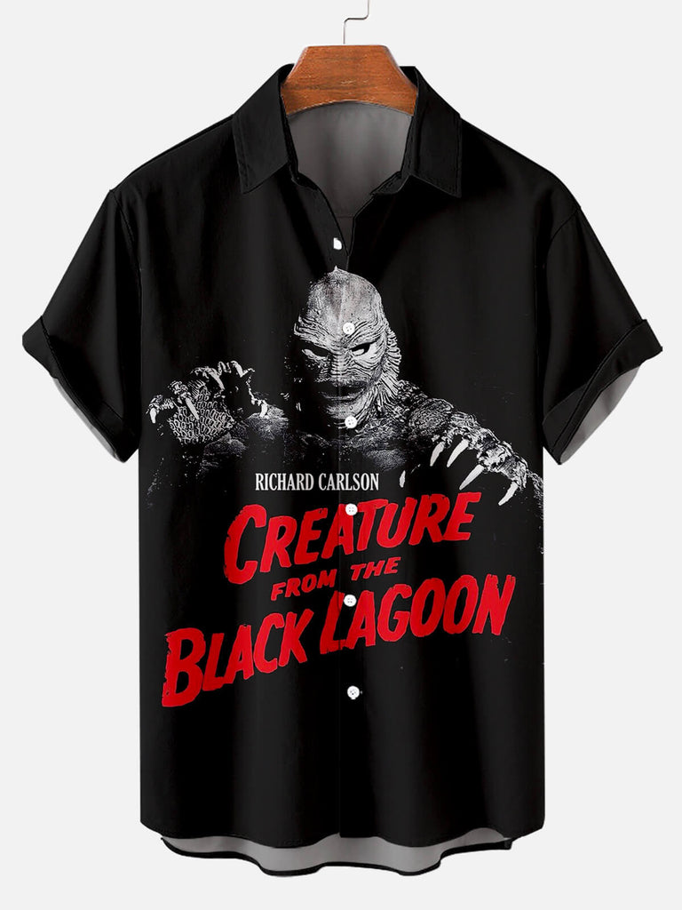 Black Lagoon Men's Short Sleeve Shirt Black / M