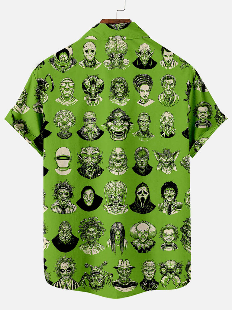 Monsters Line Up Men's Short Sleeve Shirt