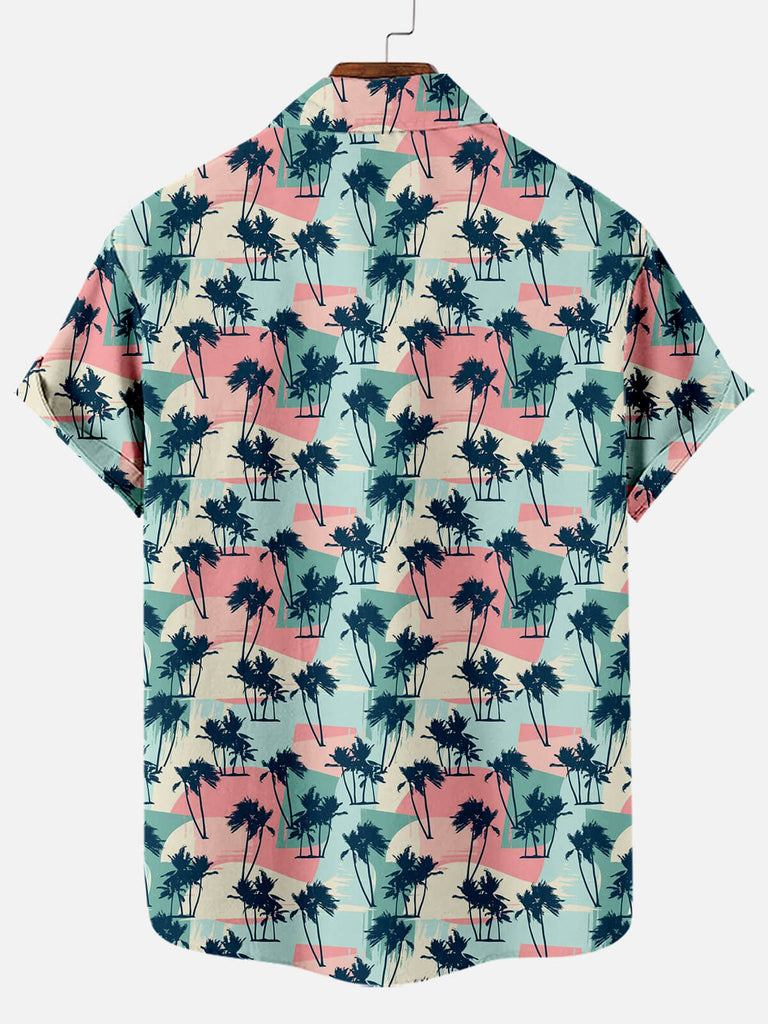 Hawaii Palm Trees Men's Short Sleeve Shirt
