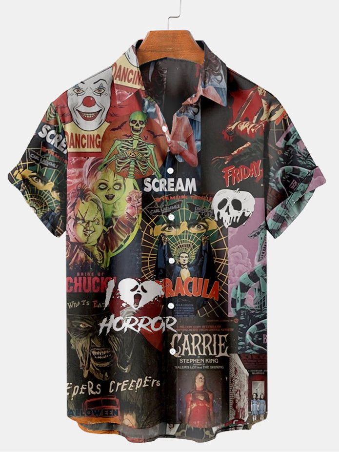 Halloween Scream Men's Short Sleeve Shirt Colors / M