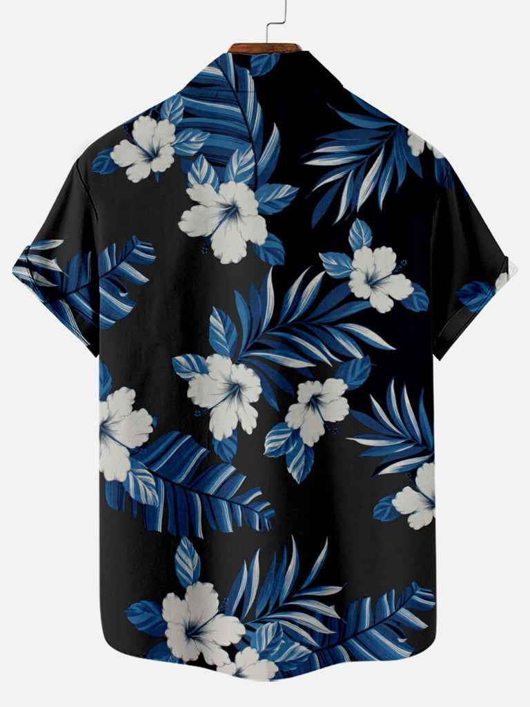 Hawaiian Floral All Over Print Men's Short Sleeve Shirt