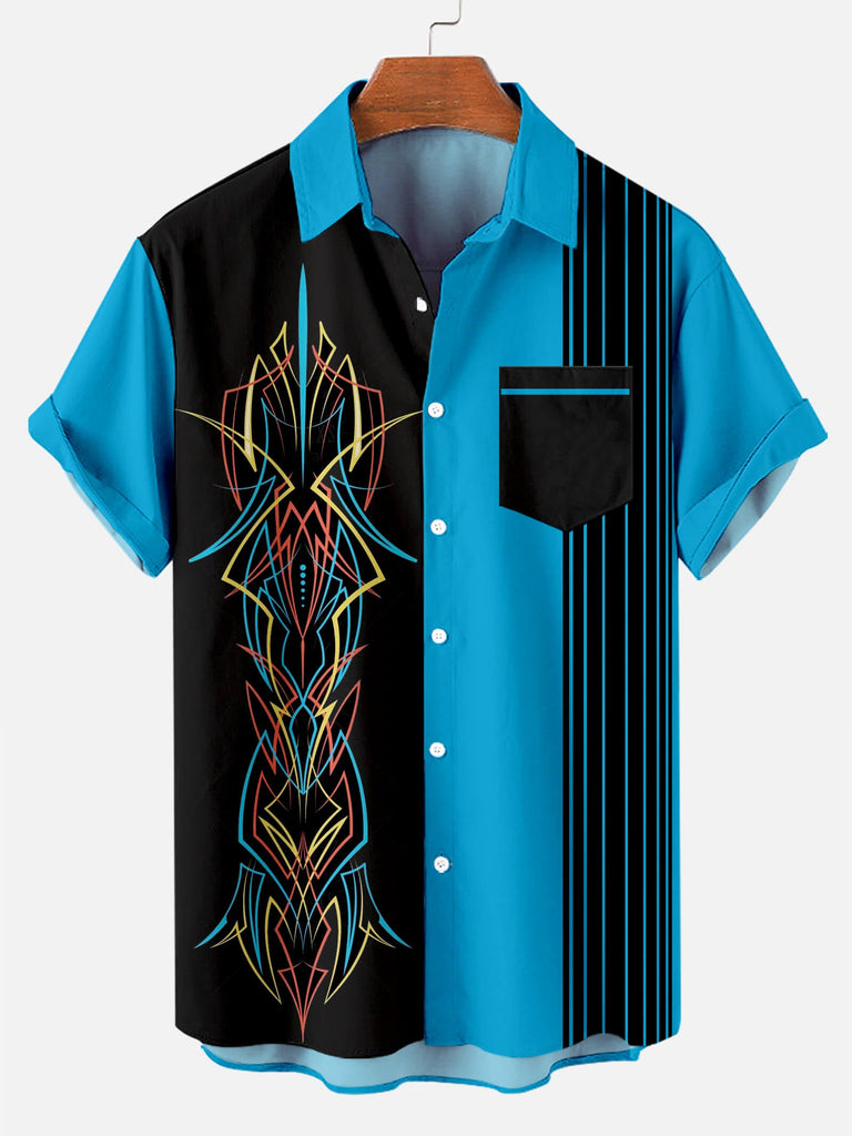 Trendy Aloha Men's Flintstones Vintage Bowling Printed Shirt - Trendy Aloha