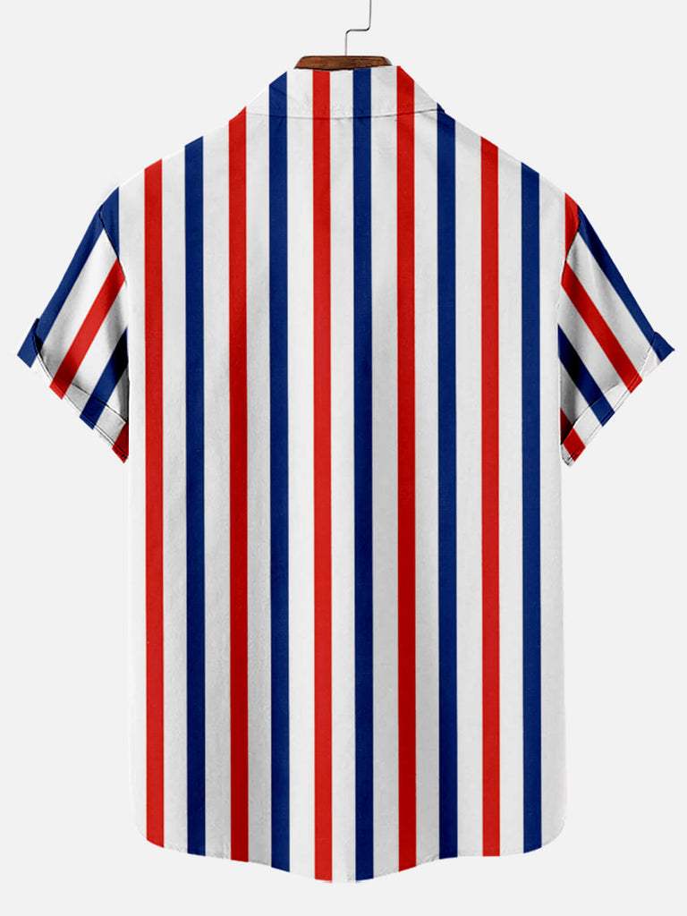 Color StripesMen's Short Sleeve Shirt
