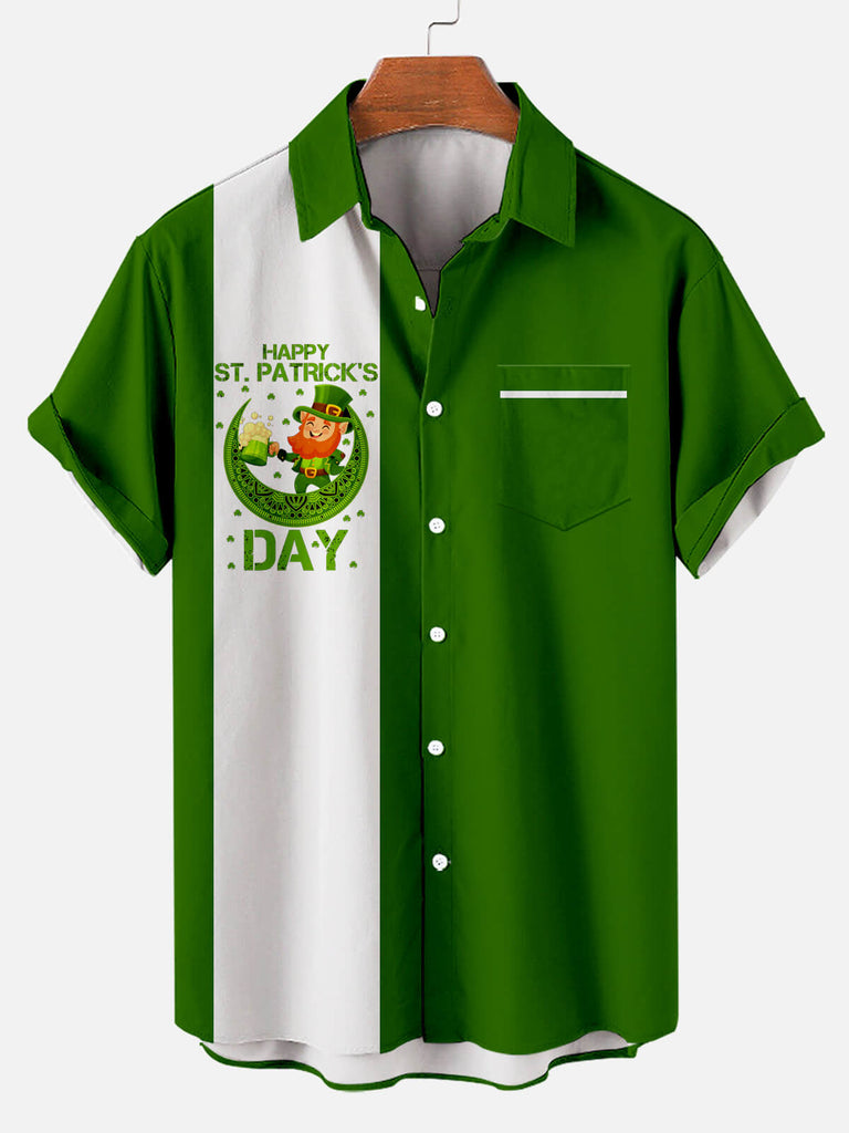 HAPPY ST.PATRICK'S DAY Men's Short Sleeve Shirt Green / M