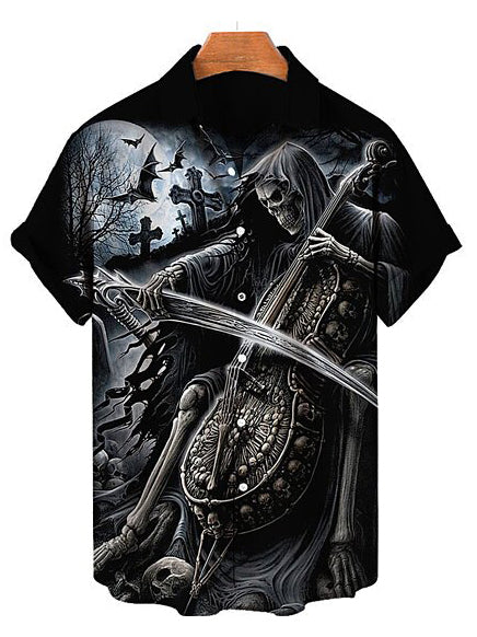 Grim Reaper Men's Short Sleeve Shirt Black / M