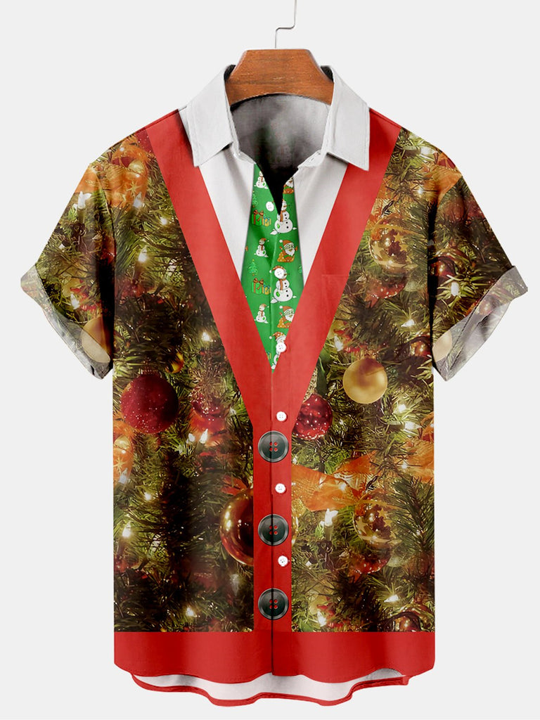 Merry Christmas Men's Short Sleeve Shirt Colors / M
