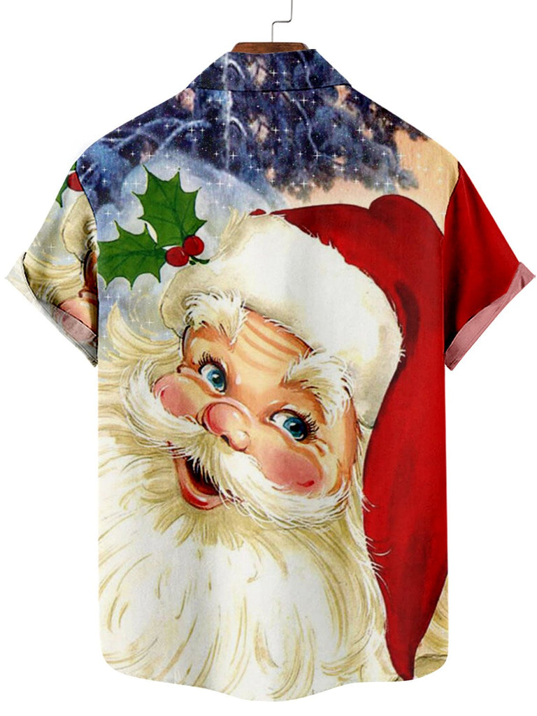 Classic Christmas Santa Men's Short Sleeve Shirt
