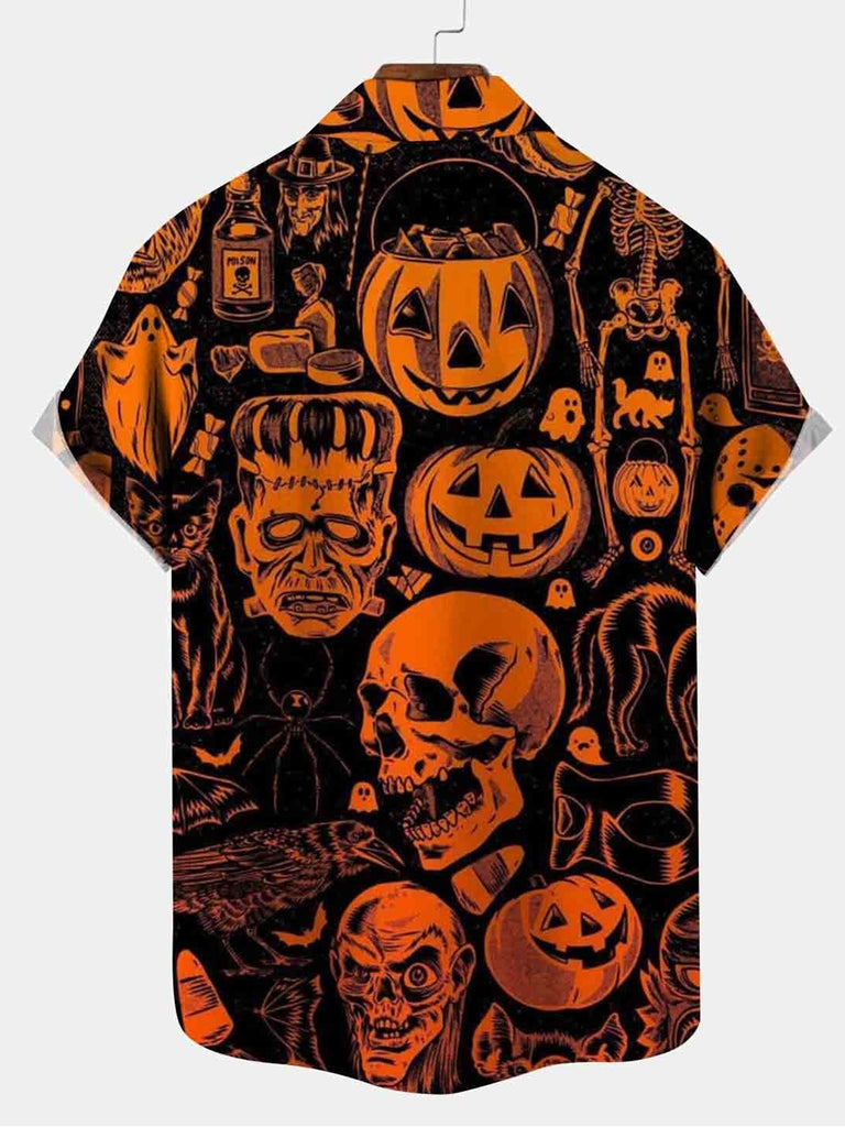 Halloween Thriller Men's Casual Plus Size Shirt