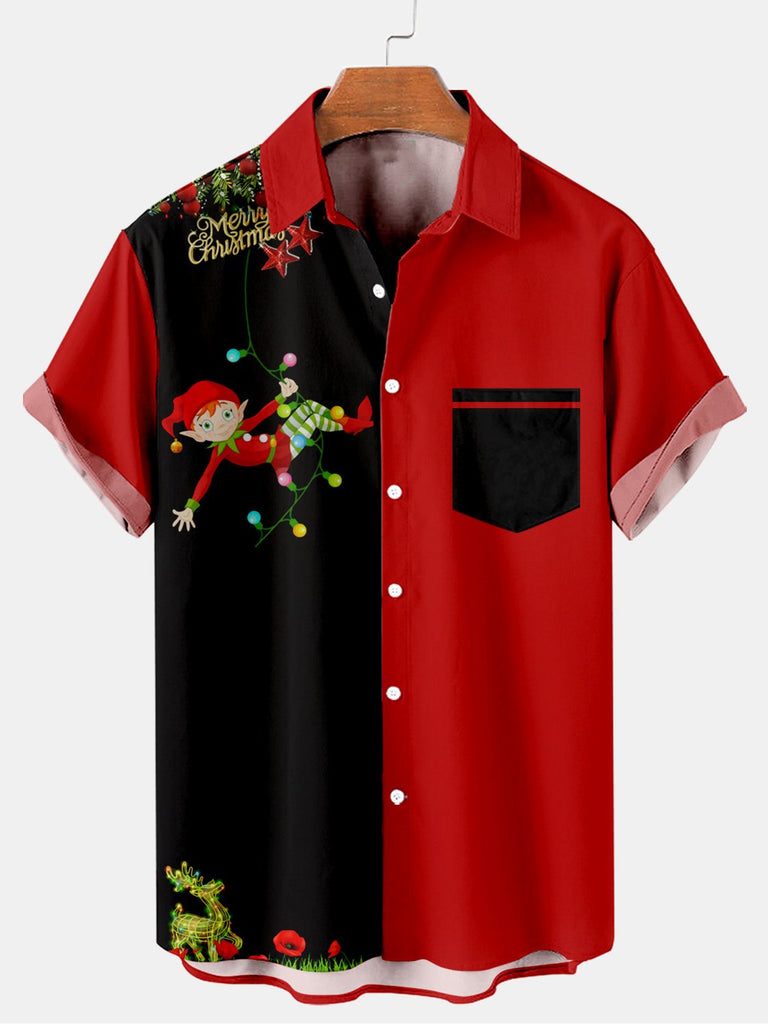 Christmas Doll Men's Short Sleeve Shirt Red / M