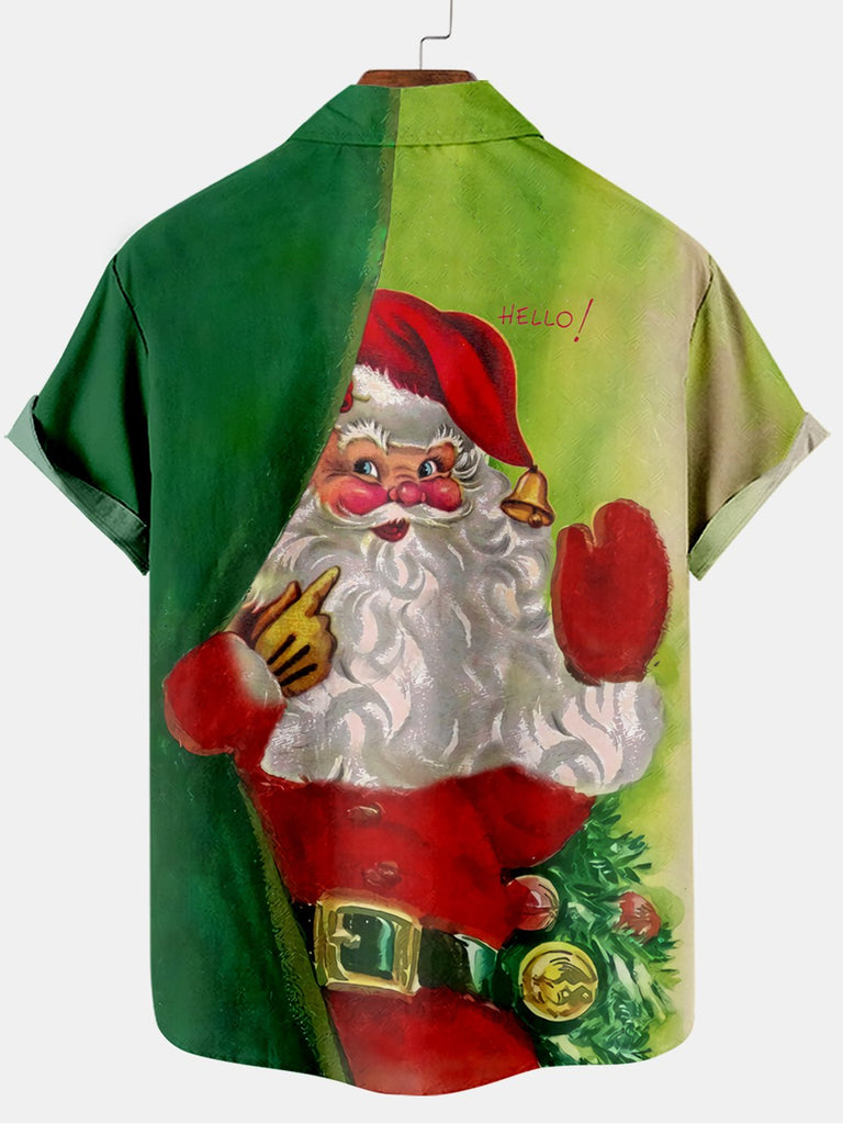 Hello Christmas Men's Short Sleeve Shirt
