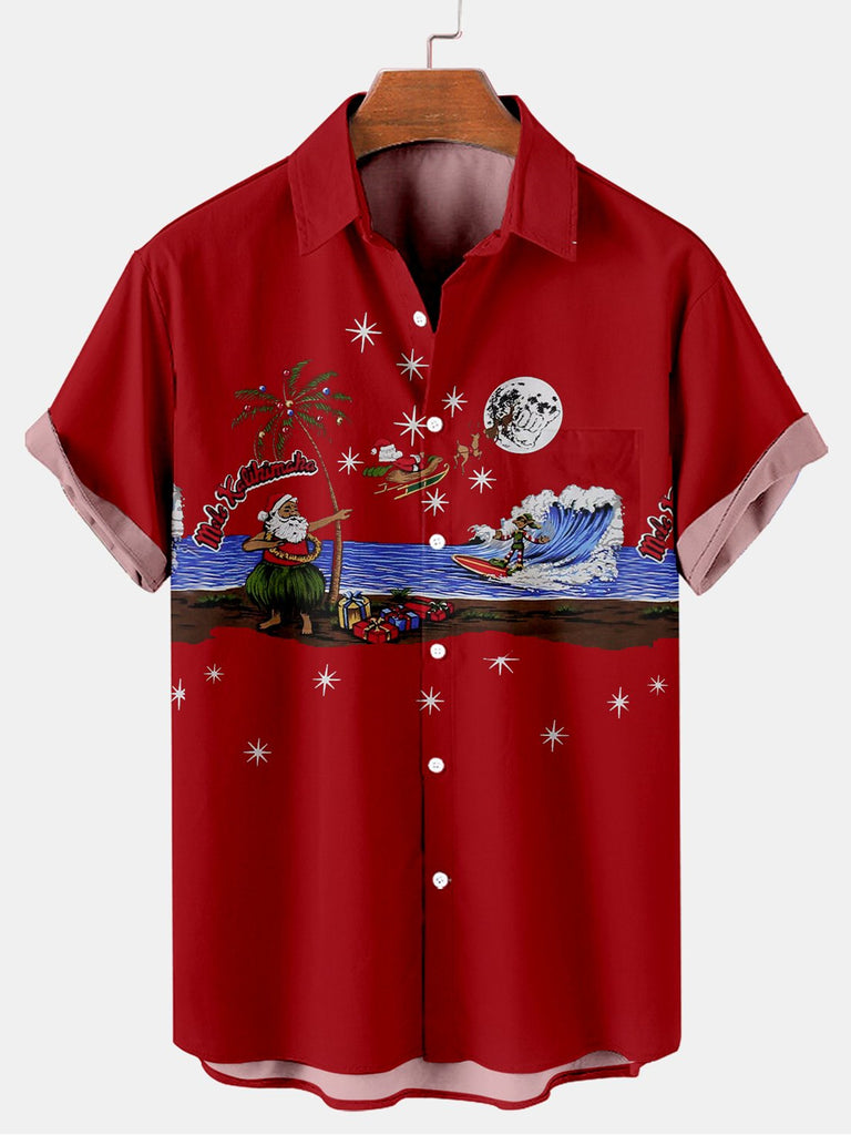 Christmas Vacation Men's Short Sleeve Shirt Red / S