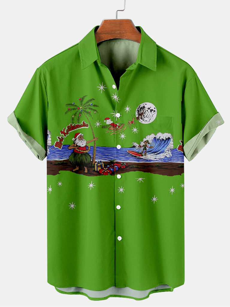 Christmas Vacation Men's Short Sleeve Shirt Green / S